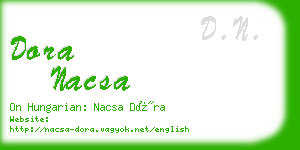 dora nacsa business card